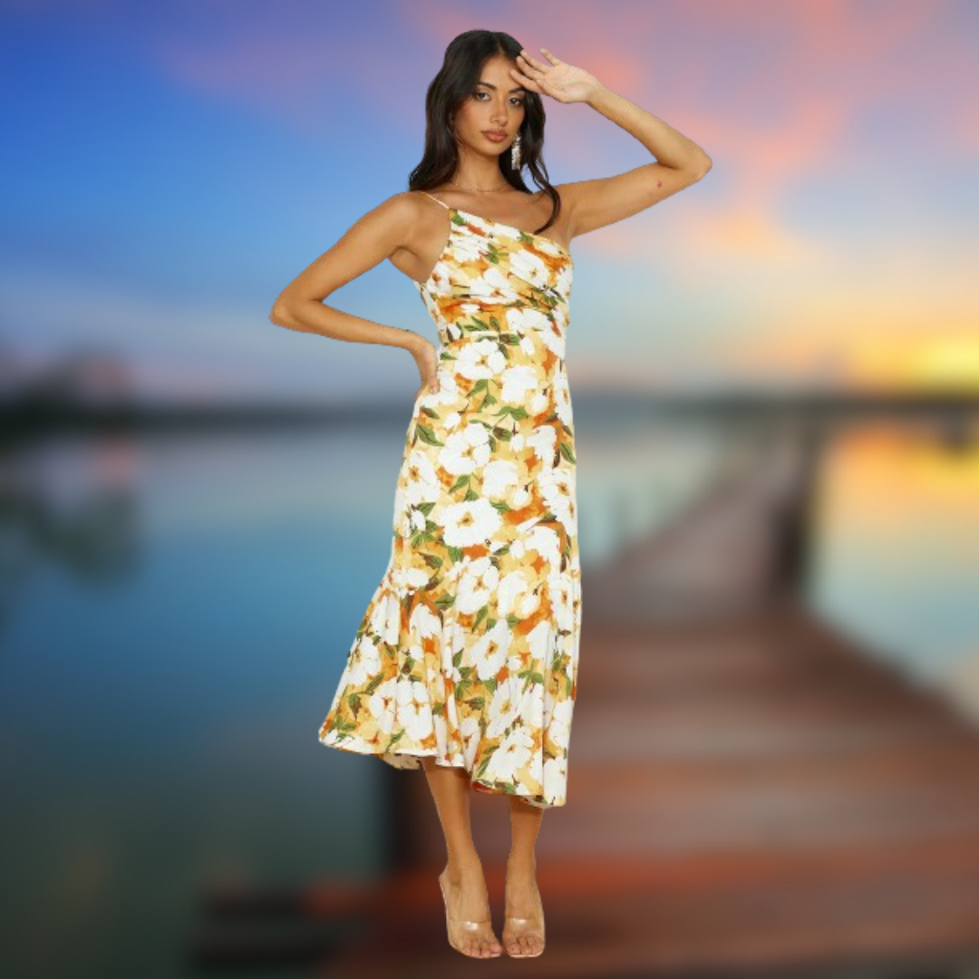 Aisha™ | Abito elegante monospalla