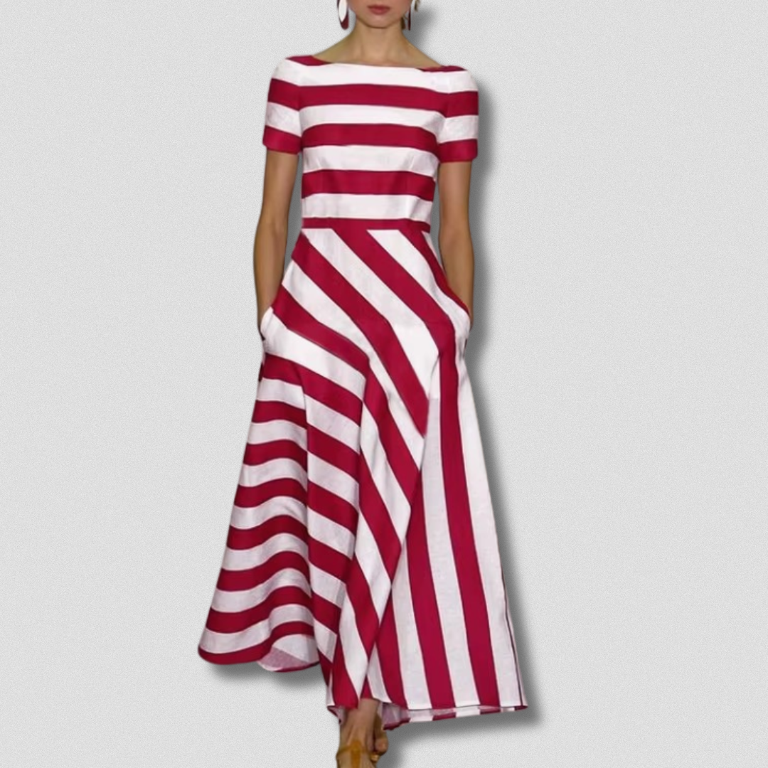 Tullia™ | Abito lungo premium a strisce