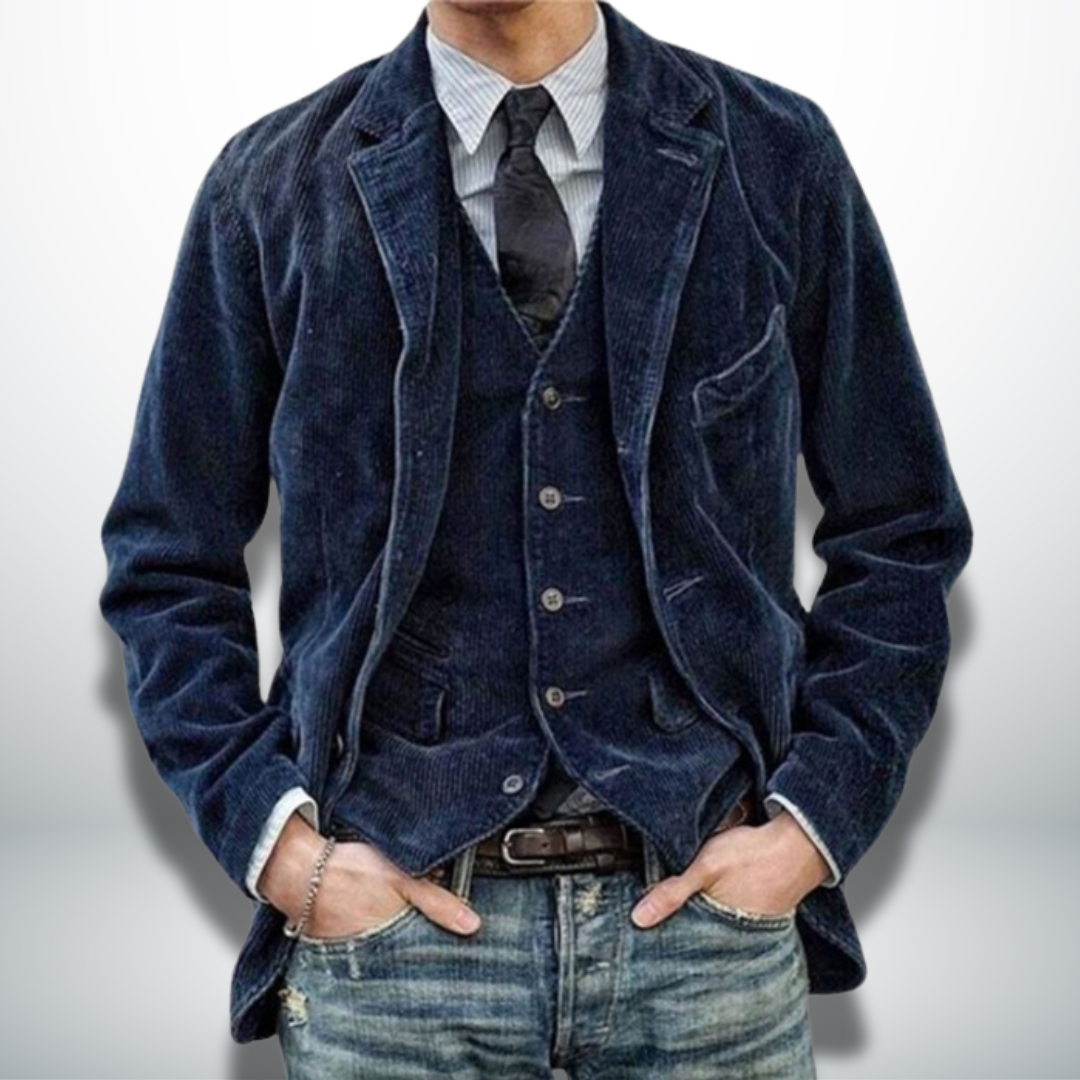 Emanuele™ | Giacca elegante con effetto velluto