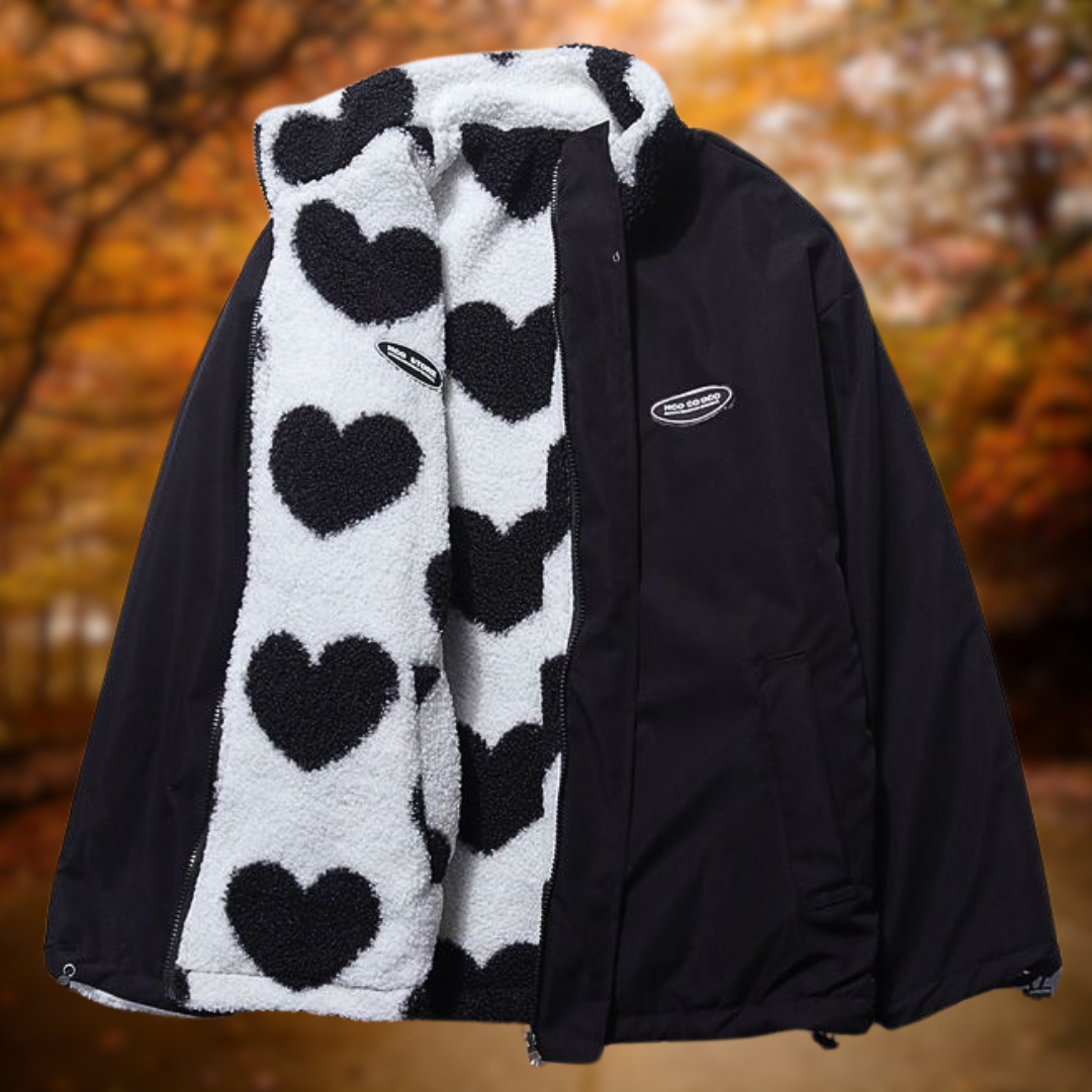 Miriana™ | Giacca calda double-face a cuori
