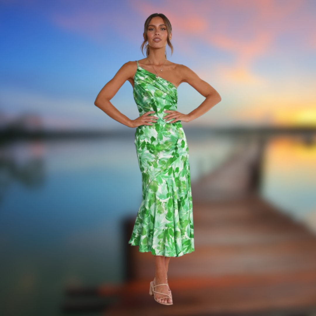 Aisha™ | Abito elegante monospalla