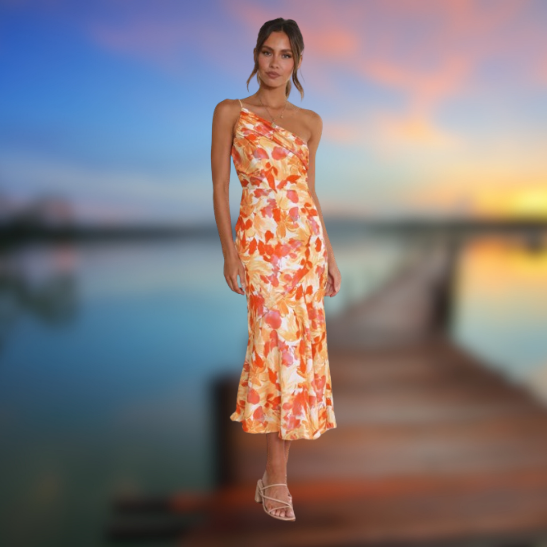 Aisha™ | Abito elegante monospalla