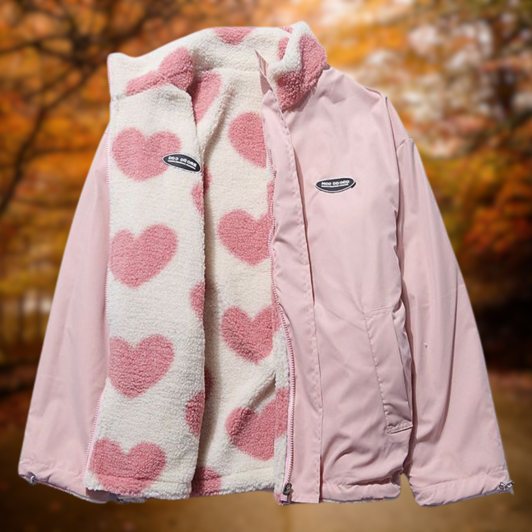 Miriana™ | Giacca calda double-face a cuori