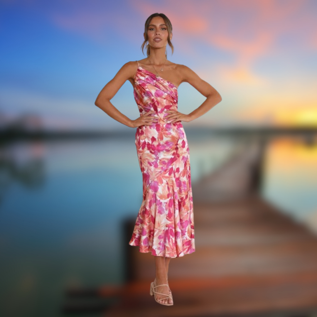 Aisha™ | Abito elegante monospalla