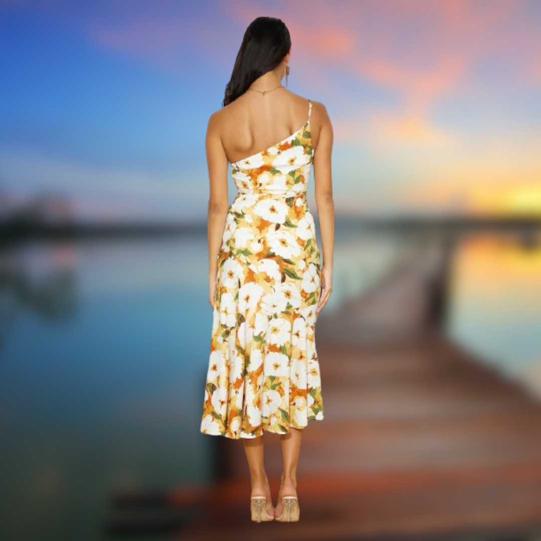 Aisha™ | Abito elegante monospalla