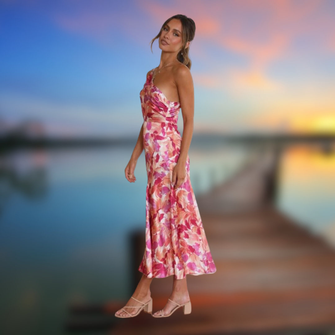 Aisha™ | Abito elegante monospalla