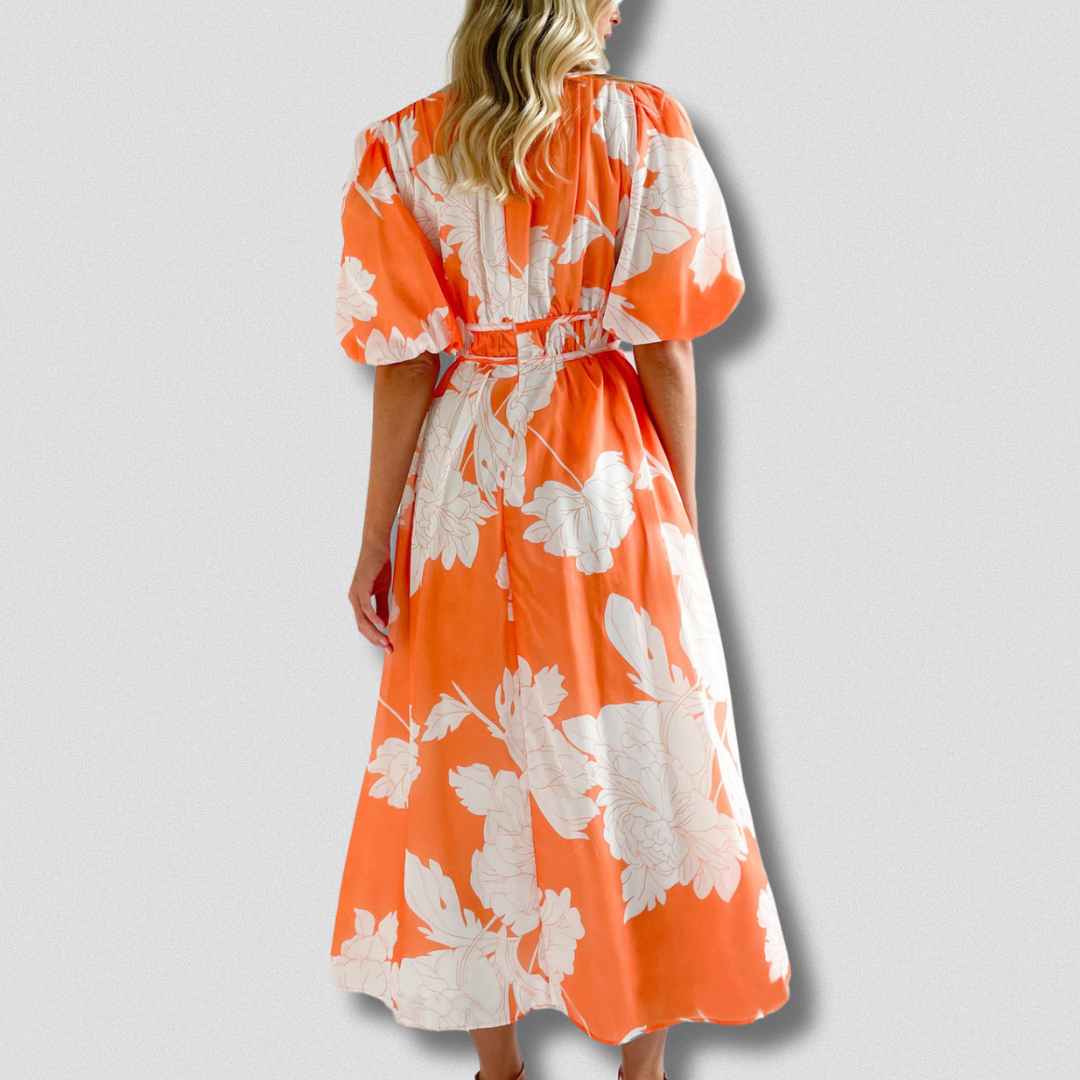 Agnese™ | Vestito artigianale e versatile con fantasia