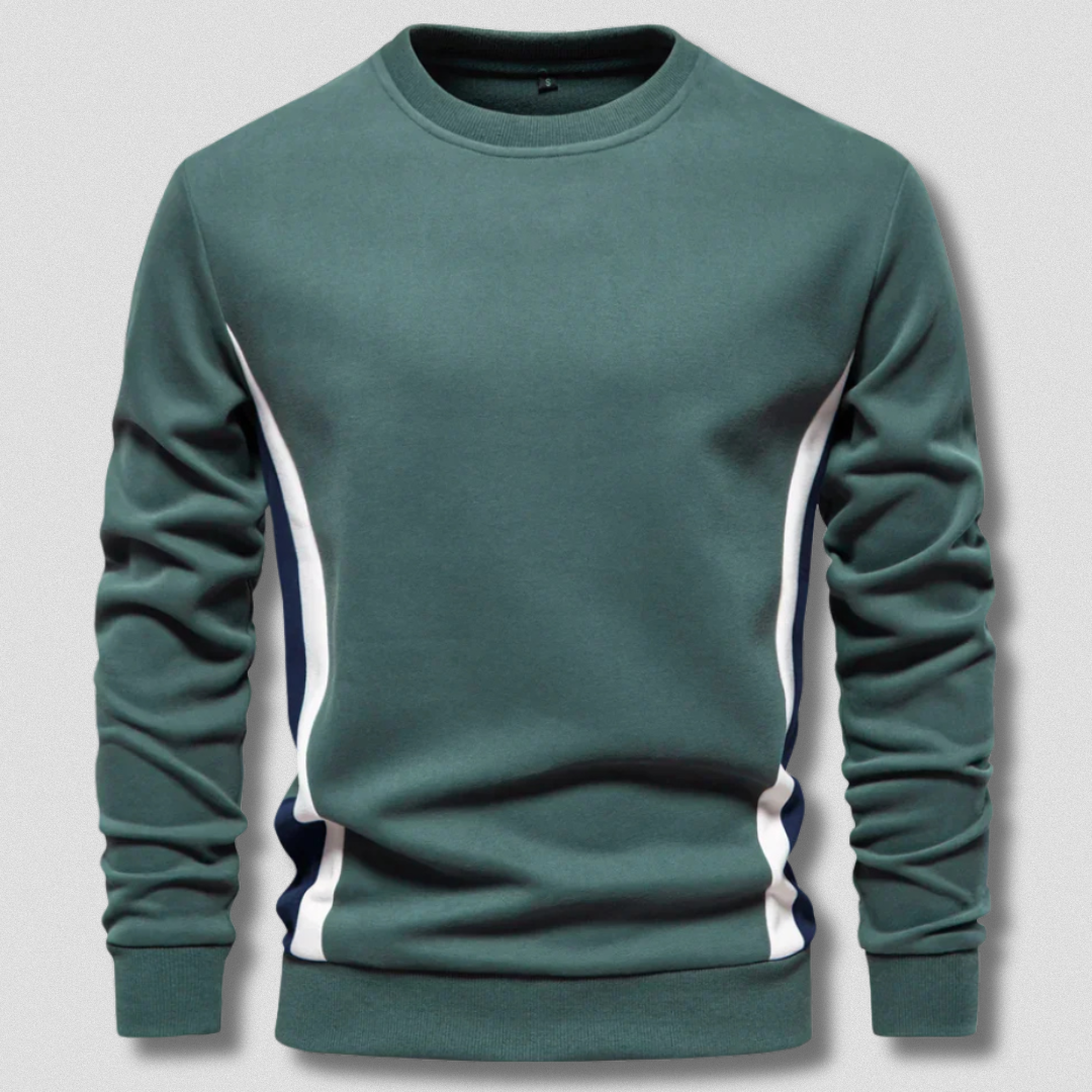Romeo™ | Pullover artigianale casual con linea laterale
