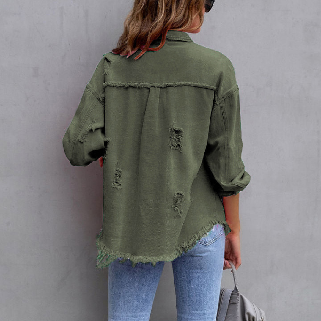 Vilma™ | Giacca effetto Denim strappato