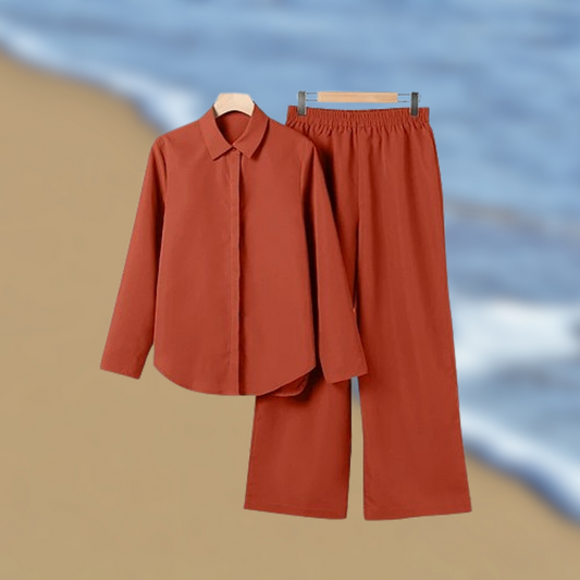 Cristina™ | Set camicia e pantaloni in lino