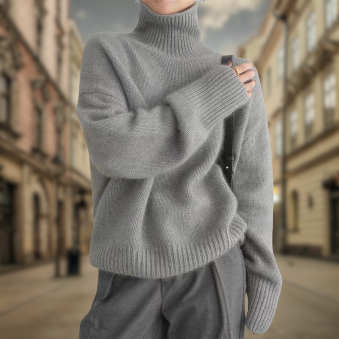 Alessandra™ | Maglione a collo alto ad effetto cashmere